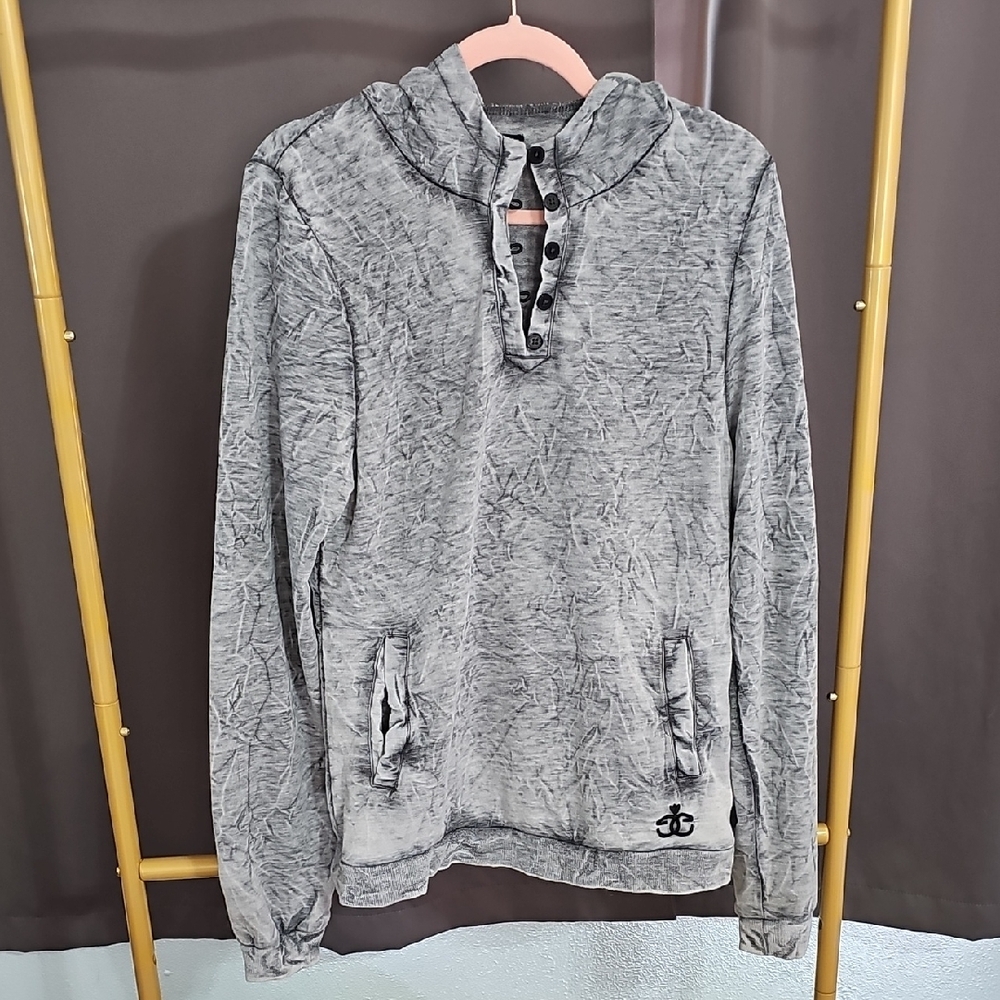 Men's Gray Hooded Sweater